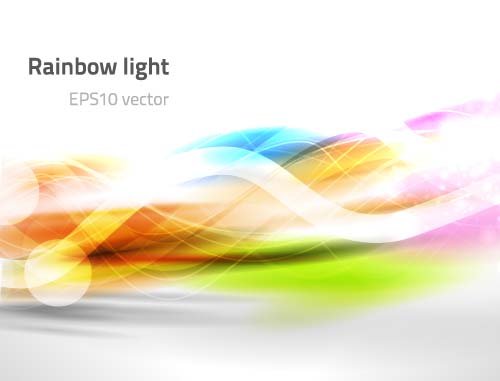Rainbow light abstract vector background