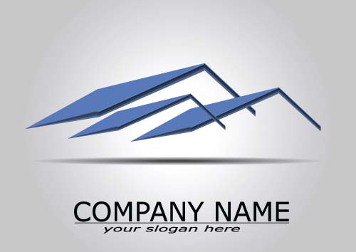 Real estate company logos vectors 05