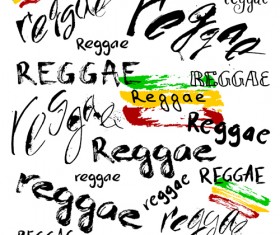 Reggae style text design vector 02