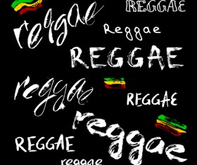 Reggae style text design vector 03
