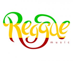 Reggae style text design vector 04