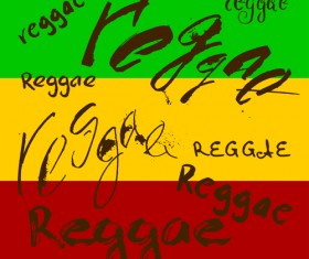 Reggae style text design vector 05