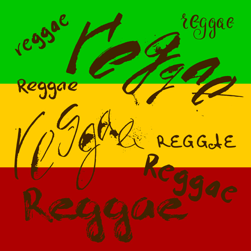 Reggae style text design vector 05