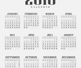 Retro 2016 calendars design vector material 03