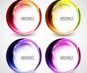 Round abstract modern art background vector