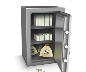 Safe deposit creative vector set 04