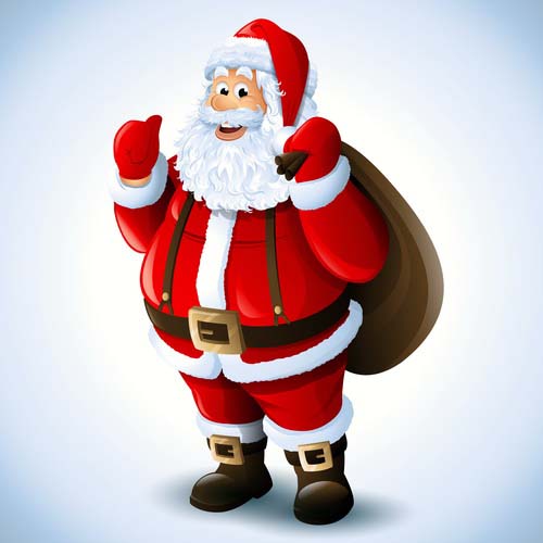 Santa Claus happy christmas vector 01