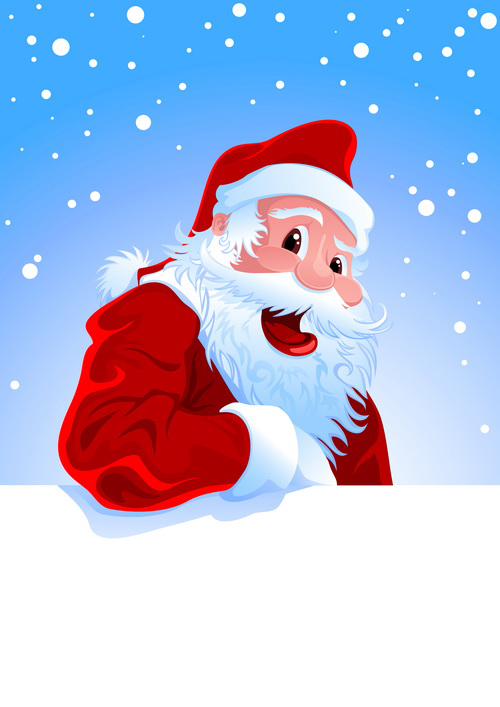 Santa Claus happy christmas vector 03
