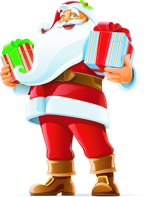 Santa Claus happy christmas vector 04