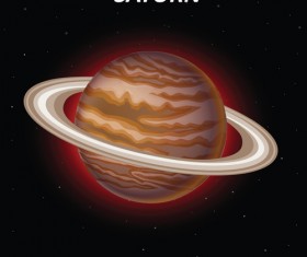 Saturn art background vector