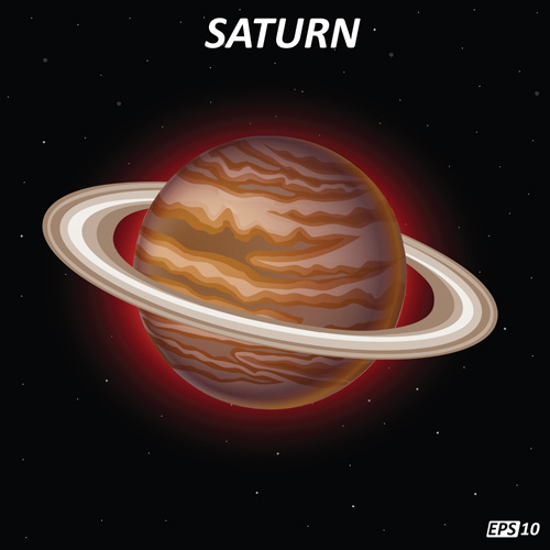 Saturn art background vector