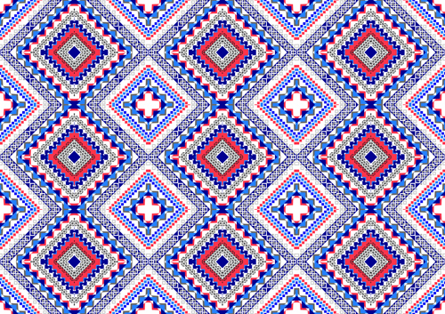 Seamless ethnic pattern design vector 01