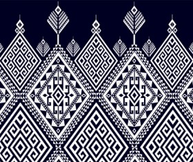 Seamless ethnic pattern design vector 03