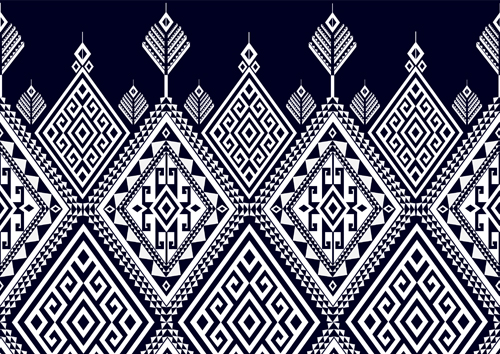 Seamless ethnic pattern design vector 03