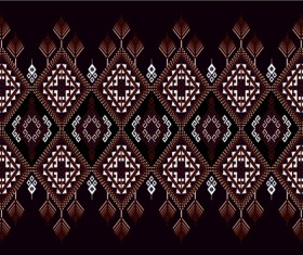 Seamless ethnic pattern design vector 04
