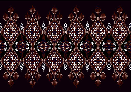 Seamless ethnic pattern design vector 04