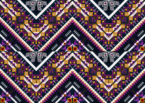 Seamless ethnic pattern design vector 07