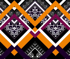 Seamless ethnic pattern design vector 08