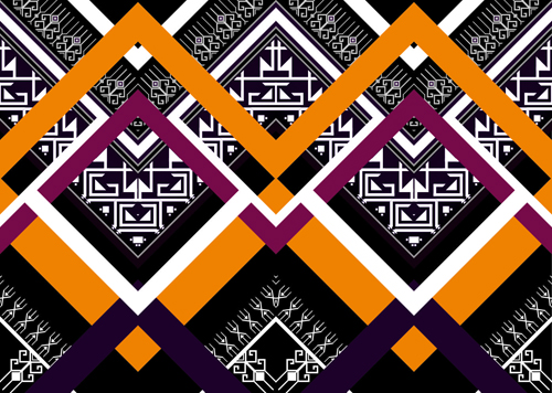 Seamless ethnic pattern design vector 08