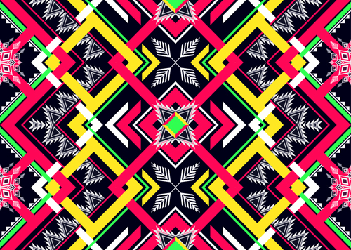 Seamless ethnic pattern design vector 09