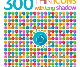 Set of shadow web icons vector