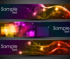 Shining light banners abstract vector