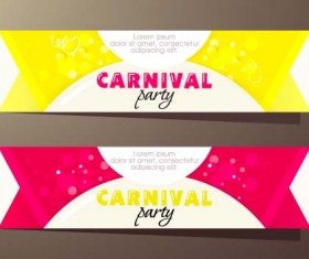 Shiny carnival party banners vector 02