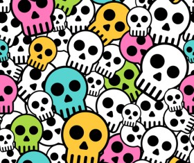 Simple skull vector seamless pattern