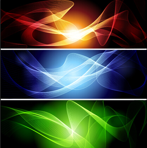 Smoke colorful banner vector set free download