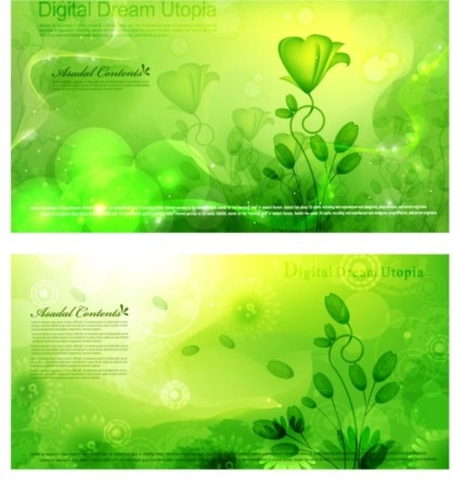 Spring green fantasy background vector
