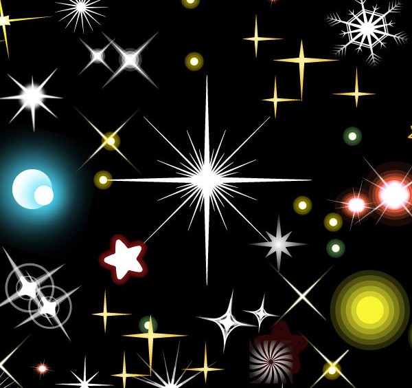 Starlight with snowflake background vector