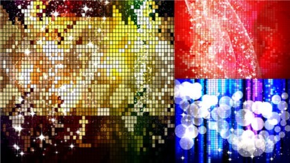 Starry mosaic background vector graphics