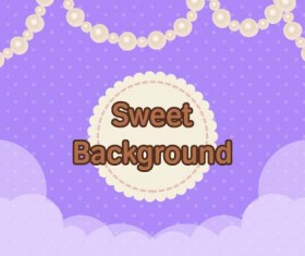 Sweet background with Jewelry vectors 01