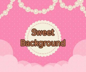 Sweet background with Jewelry vectors 02