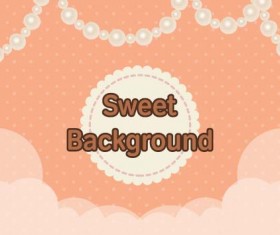 Sweet background with Jewelry vectors 03