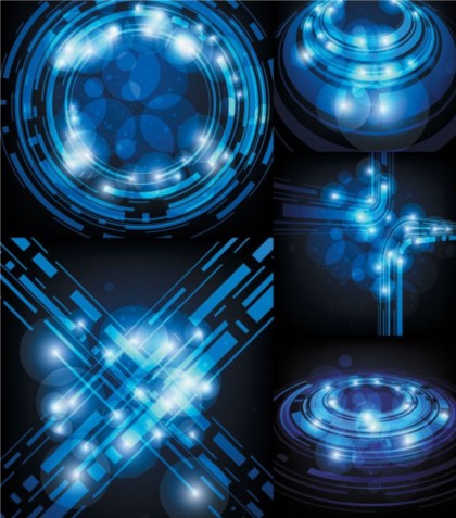 Technology blue design elements light background vector