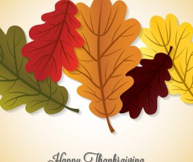 Thanksgiving background with maple leaf vector design 03