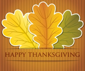 Thanksgiving background with maple leaf vector design 04