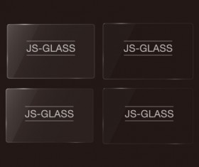 Transparent glass frames vectors