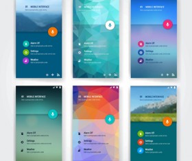 Vector mobile interface template material 01.rar
