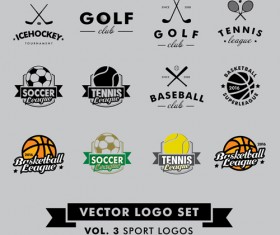 Vector sport logos design set 01