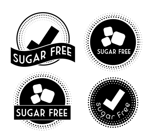 Vector sugar labels design material 01