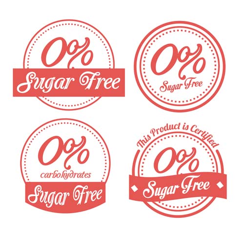 Vector sugar labels design material 02