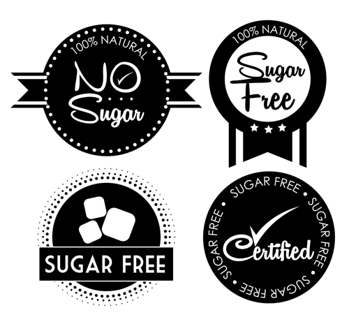 Vector sugar labels design material 04