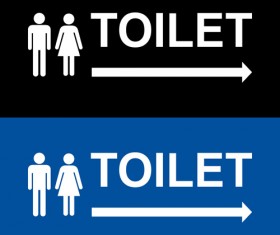 Vector toilet sign man and woman design 02