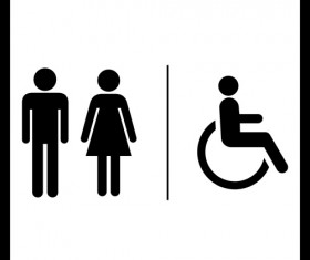 Vector toilet sign man and woman design 05
