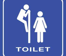 Vector toilet sign man and woman design 06
