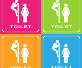 Vector toilet sign man and woman design 07