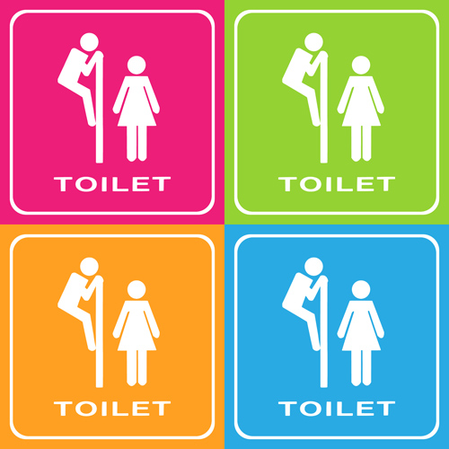 Vector toilet sign man and woman design 07
