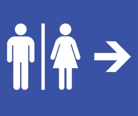Vector toilet sign man and woman design 08